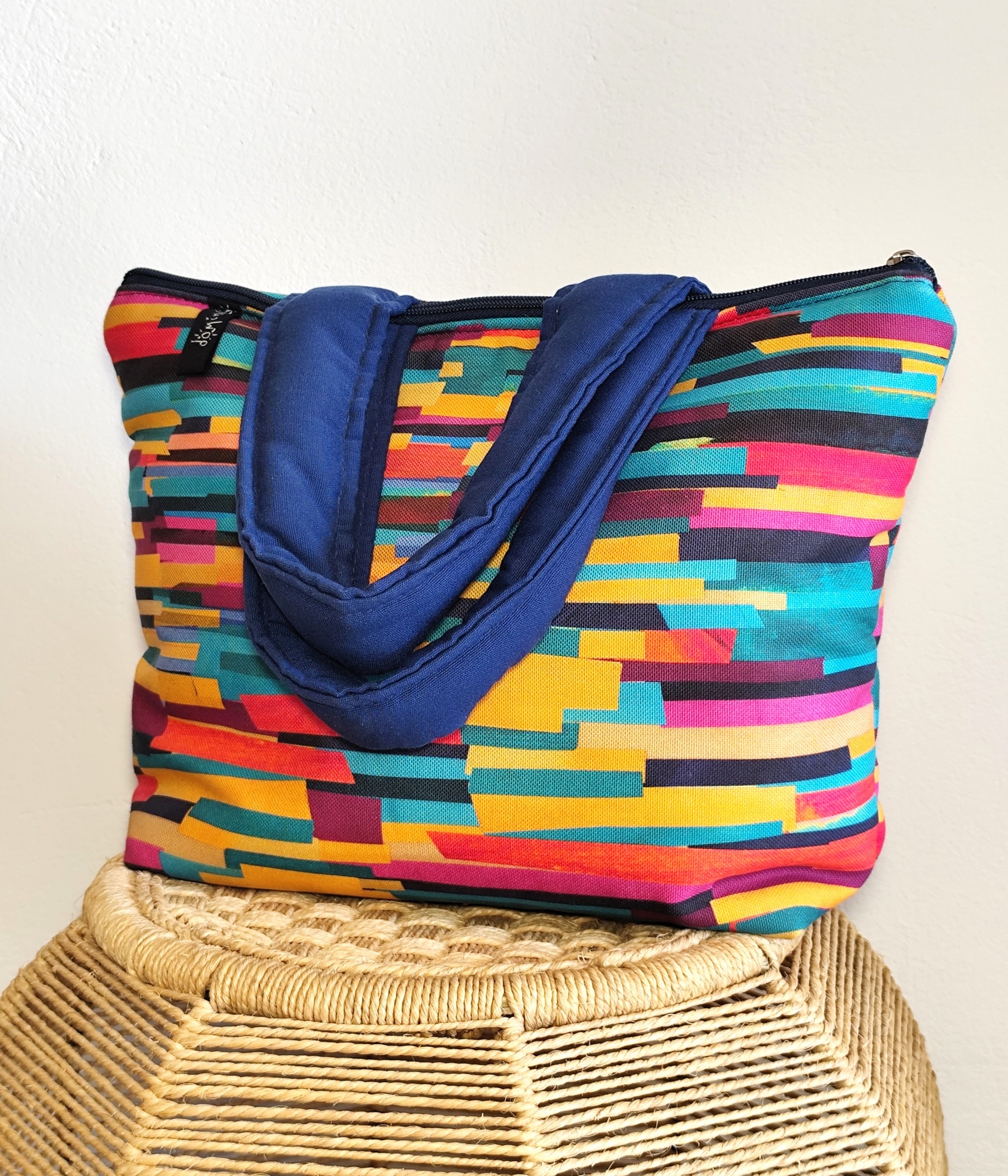 Puffer tote bag colorful 01